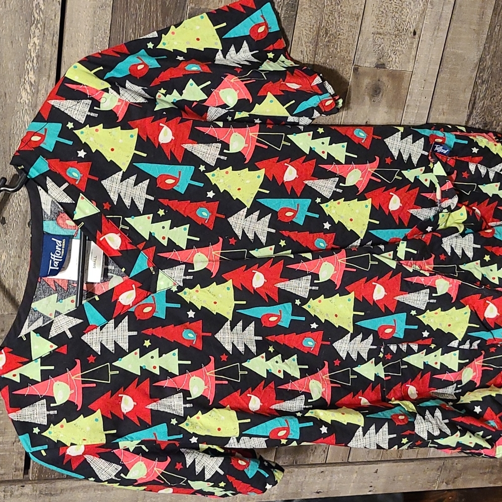 Christmas scrub top